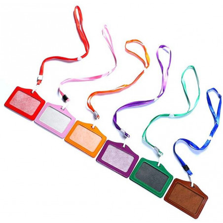 Porte Badges avec lanières multi coloris disponibles