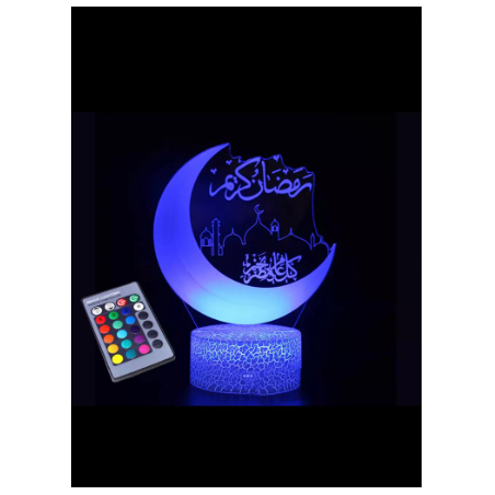 Ramadan Lampe décorative Eid Mubarak Décoration Ramadan LED Lune