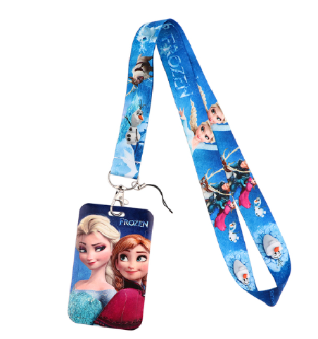 Porte badge Tour de cou Disney Reine des Neiges -Esla et Anna 2