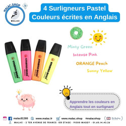 4 Surligneurs Pastel -...