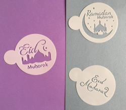 Lot de 3 Pochoirs à gâteaux ou activités manuelles pour Ramadan et l'Aïd