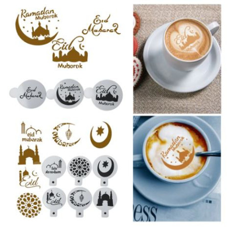Lot de 3 Pochoirs à gâteaux ou activités manuelles pour Ramadan et l'Aïd