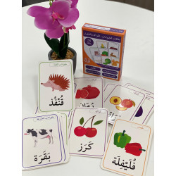 Les animaux, les fruits et les légumes Pack de 28 cartes de jeu et  de vocabulaire