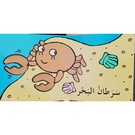 Les animaux de la mer - Livres à toucher en arabe