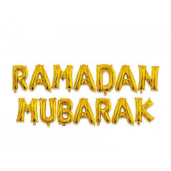 Décoration mot Ramadan MUBARAK en ballon